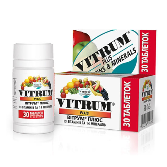 Vitrum Plus (Витрум Плюс) таблетки 1455 мг №30